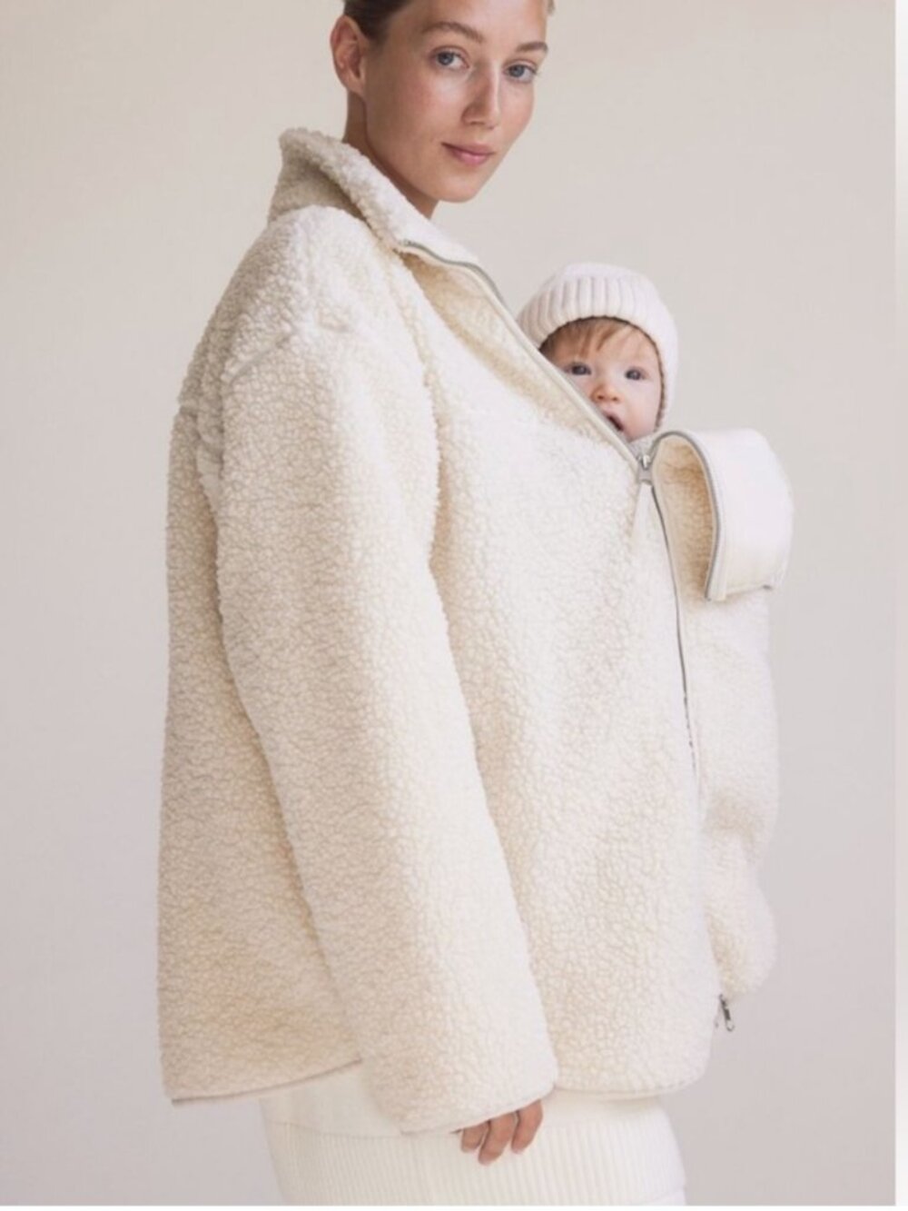 NWT H&M Babywearing Before and After Sherpa Teddy Fleece Jacket Size XXL